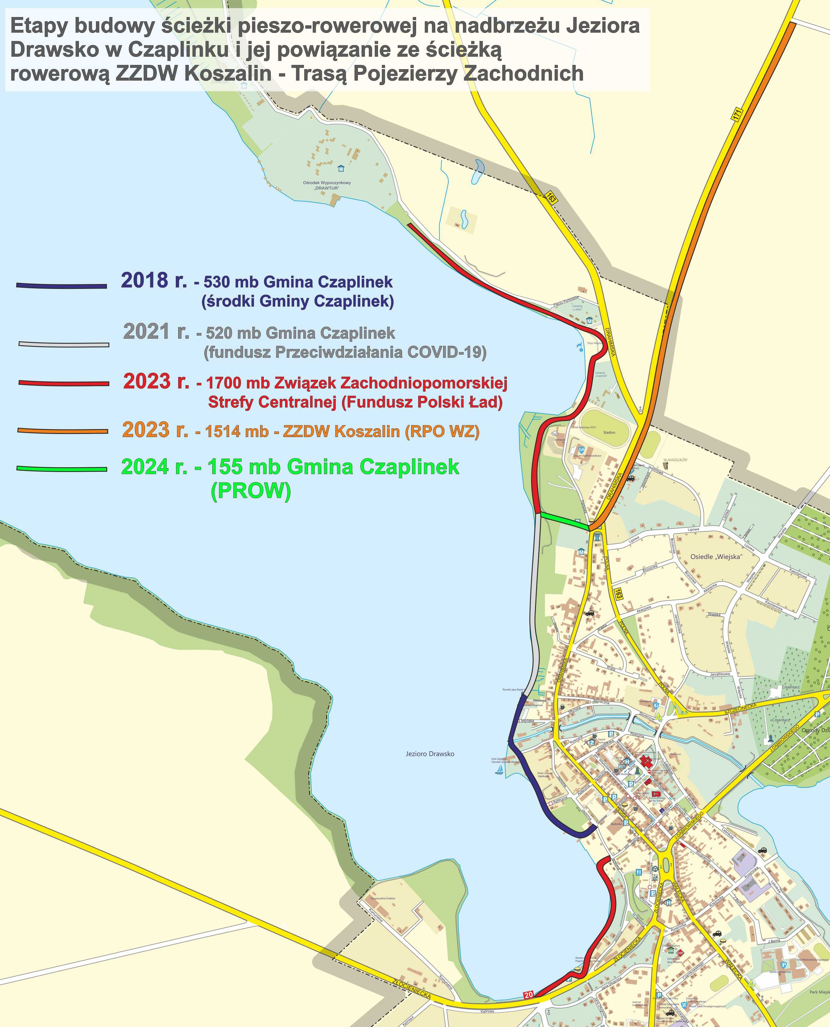Mapa etapy budowy ścieżki