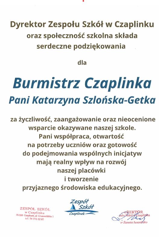 Podziękowania