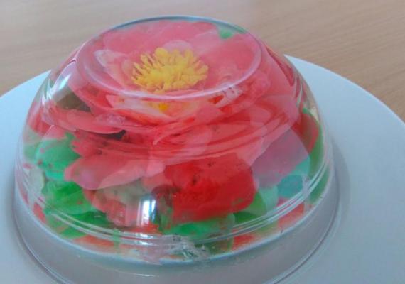Malowanie kwiatów 3D w galaretce spożywczej