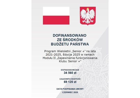 Dotacja na funkcjonowanie Klubu "Senior+" 