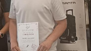 Kacper Smulczak-zdobywca I miejsca na Festiwalu w Trzebiatowie