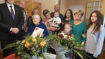Jubileusz 90- lecia pani Marianny Romańskiej  z Rzepowa