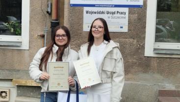 Sukces uczennic Liceum Ogólnokształcącego klasy 3a profil dziennikarsko-prawny w konkursie dziennikarskim  „Wysonduj Fundusze – jak Unia Europejska zmienia Pomorze Zachodnie”