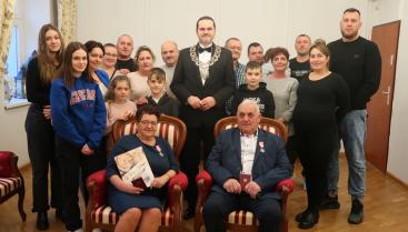 Złote gody państwa Wiesławy i Józefa Wysockich z Drahimka