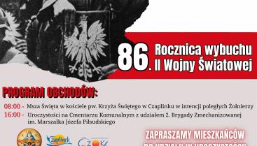 Obchody 86. Rocznicy Wybuchu II Wojny Światowej