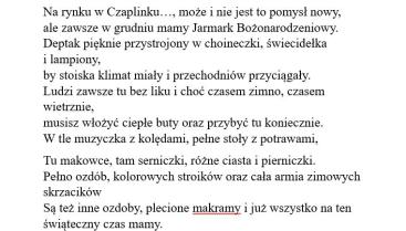 Rozstrzygnięcie Konkursu na Rymowane zaproszenie na świąteczny jarmark