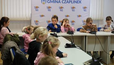 Spotkanie Burmistrza Czaplinka z uczniami klas 1A i 1B Szkoły Podstawowej w Czaplinku