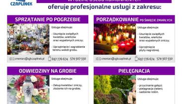 Usługa sprzątania grobów przed Wszystkimi Świętymi na terenie gminy Czaplinek