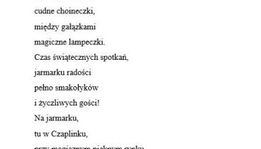 Rozstrzygnięcie Konkursu na Rymowane zaproszenie na świąteczny jarmark