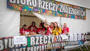 Biuro Rzeczy Znalezionych na 25. Festiwalu Pol'and'Rock, fot Marlena Kuczko