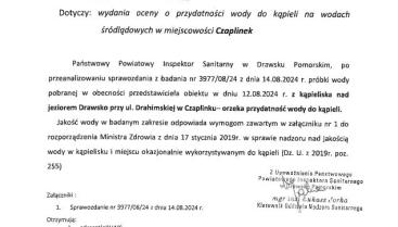 kąpielisko nad jeziorem Drawsko w Czaplinku