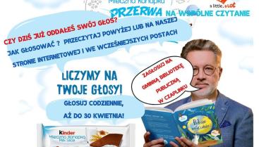 Plakat promocyjny „Przerwa na wspólne czytanie”