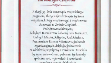 Uroczyste obchody 35-lecia samorządu terytorialnego w Czaplinku