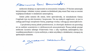 Uroczyste obchody 35-lecia samorządu terytorialnego w Czaplinku