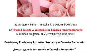 Bezpłatne badania mammograficzne dla mieszkanek powiatu drawskiego