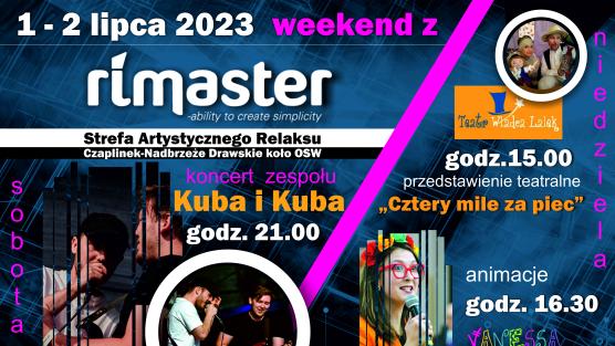 Plakat informacyjny-Weekend z Rimaster Poland Sp. z o.o.
