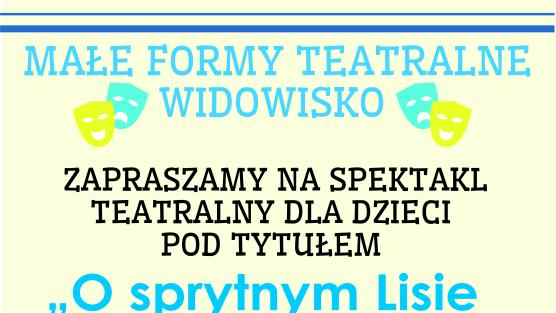 Plakat informacyjny - teatrzyk 20 sierpnia.