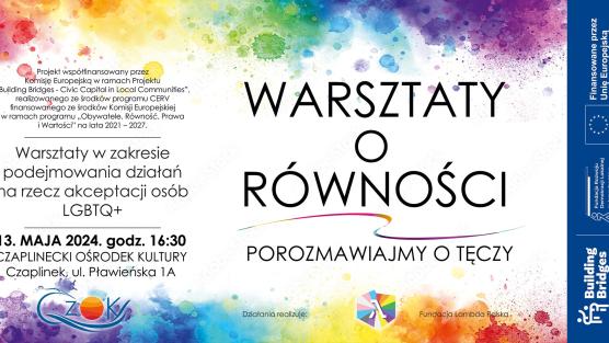 Plakat informacyjny - Warsztaty o równości