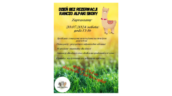 Dzień bez rezerwacji - Ranczo Alpaki Sikory