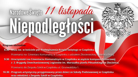Plakat - Narodowe Święto Niepodległości.