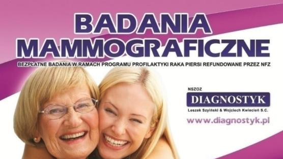 Bezpłatne badania mammograficzne "Diagnostyk"