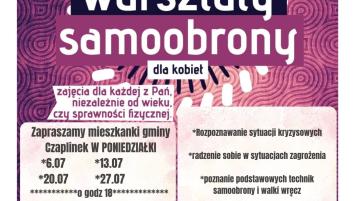 Bezpłatne warsztaty samoobrony dla kobiet w Czaplinku