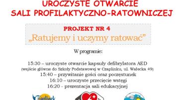 Uroczyste otwarcie sali profilaktyczno-ratowniczej  - RescueLAB