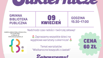 Warstaty Wielkanocne Cukiernicze pn.: "Koszyczki Wielkanocne z ciastek"