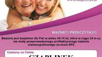 Bezpłatne badania mammograficzne "Diagnostyk"