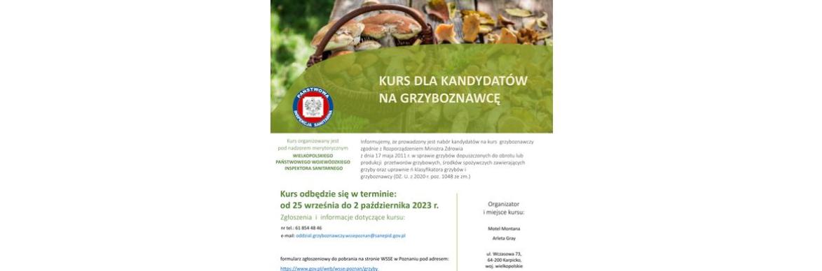 Kurs dla kandydatów na klasyfikatora grzybów i grzyboznawców