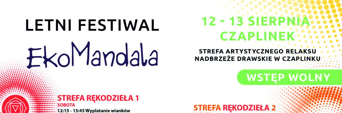 Plakat informacyjny-Letni Festiwal EkoMandala.