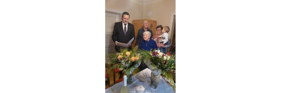Jubileusz 90- lecia pani Marianny Romańskiej  z Rzepowa
