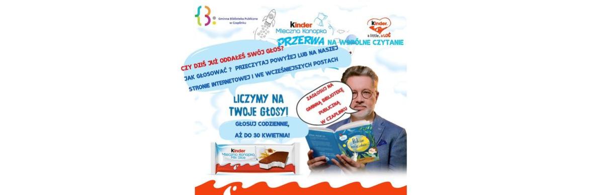 Plakat promocyjny „Przerwa na wspólne czytanie”