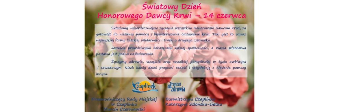 Światowy Dzień Honorowego Dawcy Krwi