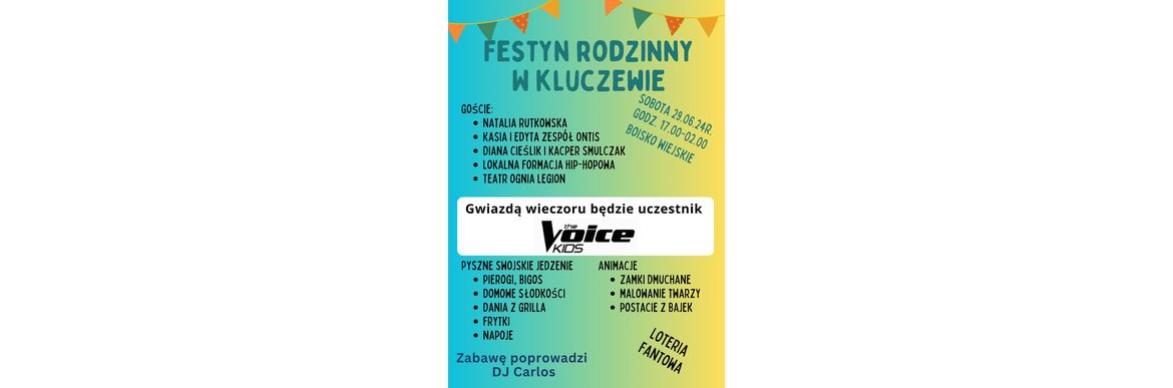 Sołectwo Kluczewo zaprasza na Festyn Rodzinny