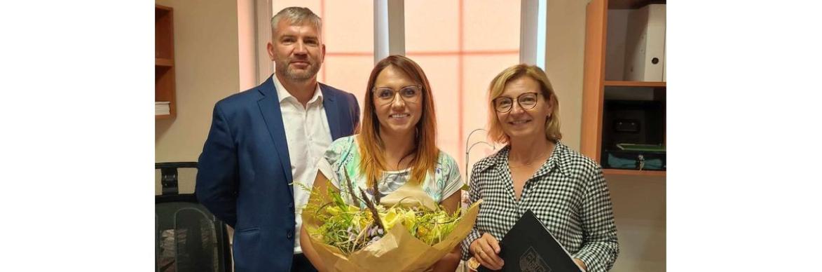 Jubileusz 20-lecia pracy zadowowej Pani Sylwii Kusej - Inspektor ds. budżetu i finansów 