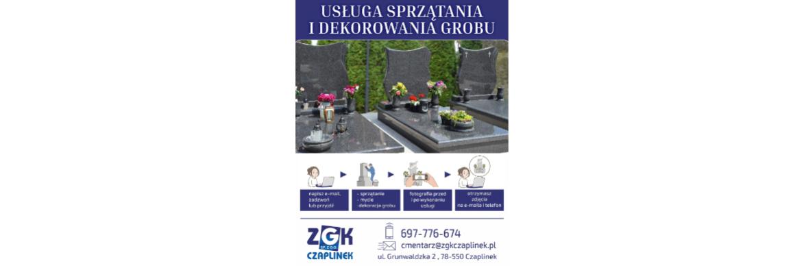 Usługa sprzątania grobów przed Wszystkimi Świętymi na terenie gminy Czaplinek