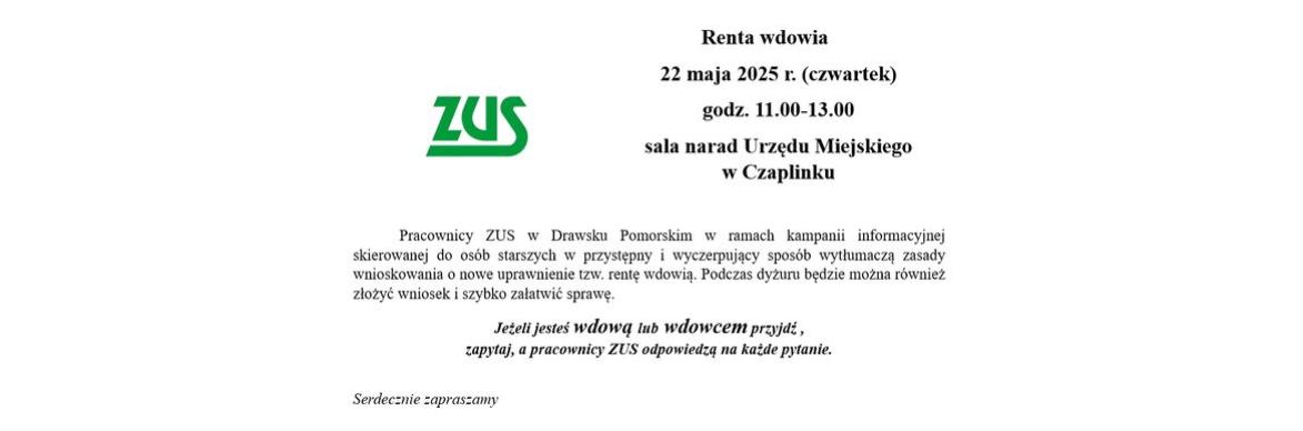 Renta wdowia ogłoszenie
