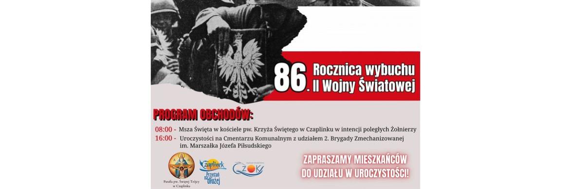 Obchody 86. Rocznicy Wybuchu II Wojny Światowej