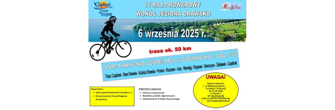 IV Rajd Rowerowy Wokół Jeziora Drawsko! 