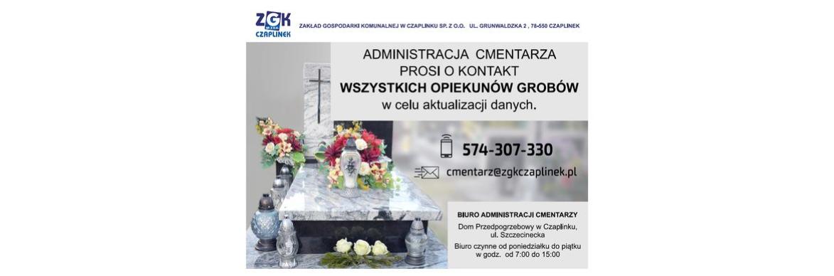 Przedłużenia ważności grobów na cmentarzach w gminie Czaplinek