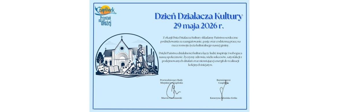Życzenia z okazji Dnia Działacza Kultury