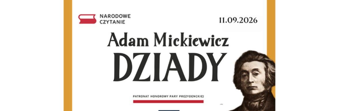 NARODOWE CZYTANIE 2026 Z CZAPLINECKĄ BIBLIOTEKĄ