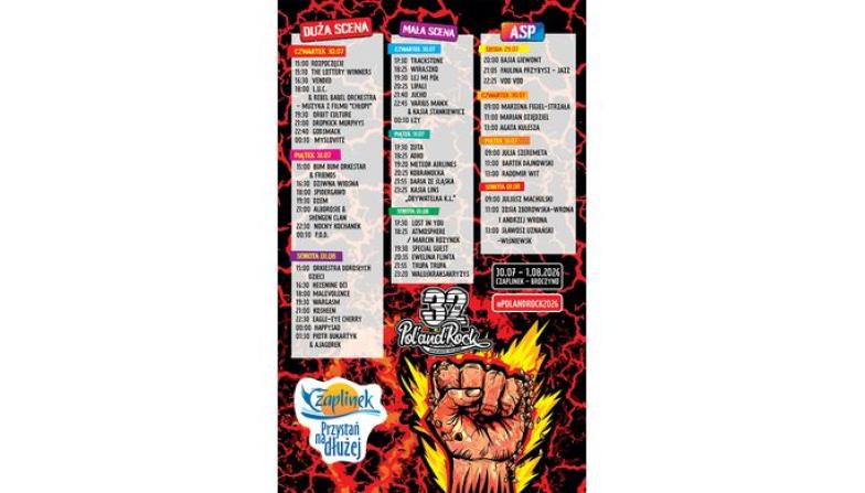 Plakat - 32. Pol'and'Rock Festival 