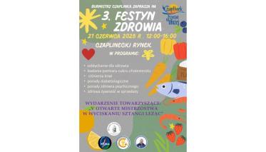 Burmistrz Czaplinka zaprasza na 3. Festyn Zdrowia