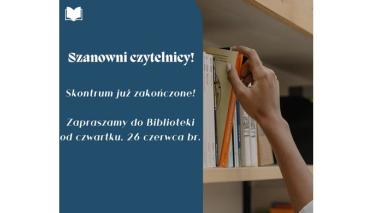 BIBLIOTEKA PONOWNIE ZAPRASZA!