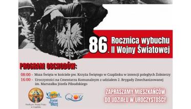 Obchody 86. Rocznicy Wybuchu II Wojny Światowej
