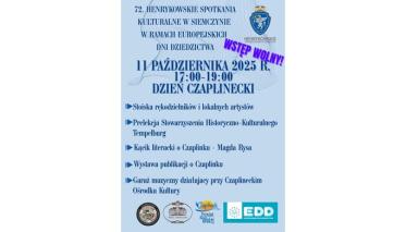 Henrykowskie Spotkania Kulturalne w Siemczynie w ramach Europejskich Dni Dziedzictwa! Dzień czaplinecki