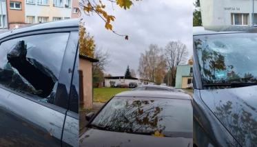 Zniszczony samochód Burmistrzyni Czaplinka. Policja zatrzymała sprawców.