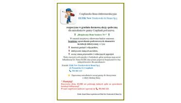 Darmowa akcja „Bezpieczny Dom Seniora 70+” – bezpłatne sprawdzenie instalacji elektrycznej w gminie Czaplinek